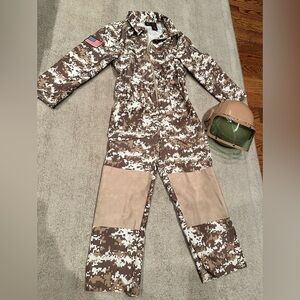 Kids Digital Camo Pilot/Paratrooper Costume - Brown Camo